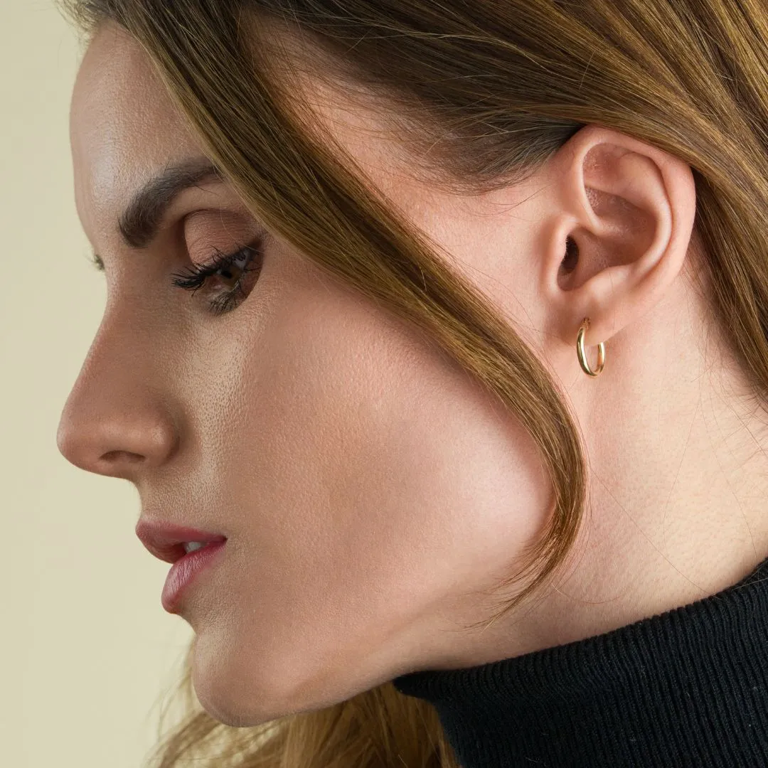Vittoria Hoop Earrings, Yellow Gold