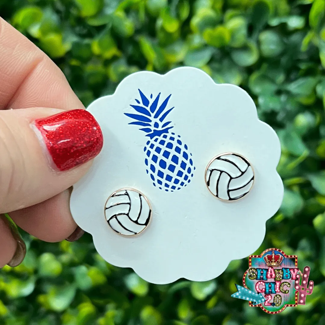 Volleyball Stud Earrings