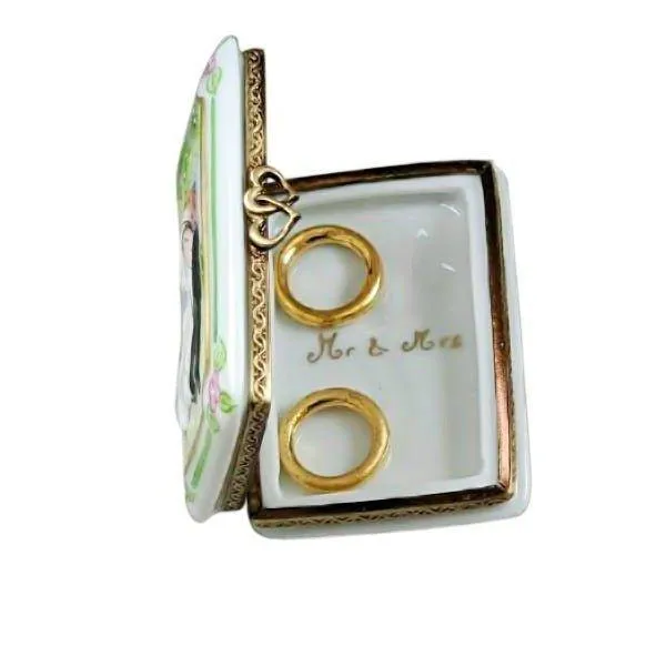 Wedding Book w 2 Removable Gold Rings