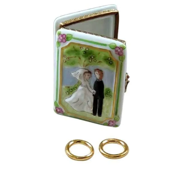 Wedding Book w 2 Removable Gold Rings