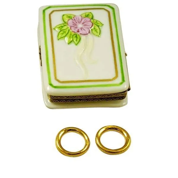 Wedding Book w 2 Removable Gold Rings