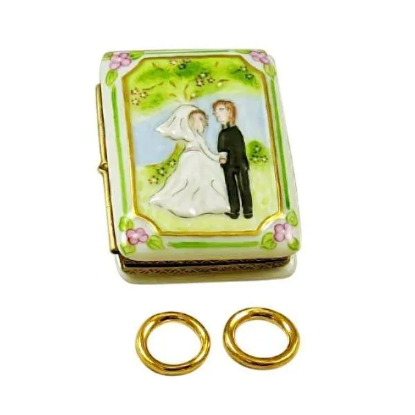 Wedding Book w 2 Removable Gold Rings