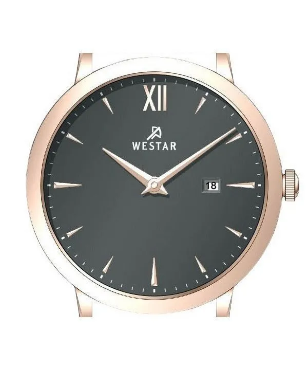 Westar Profile Leather Strap Grey Dial Quartz 50214PPN606 Mens Watch