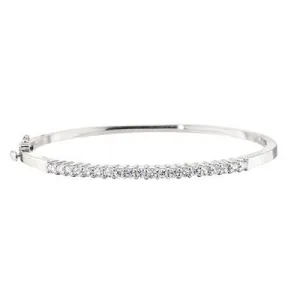 White Gold Diamond Bracelet Bangle