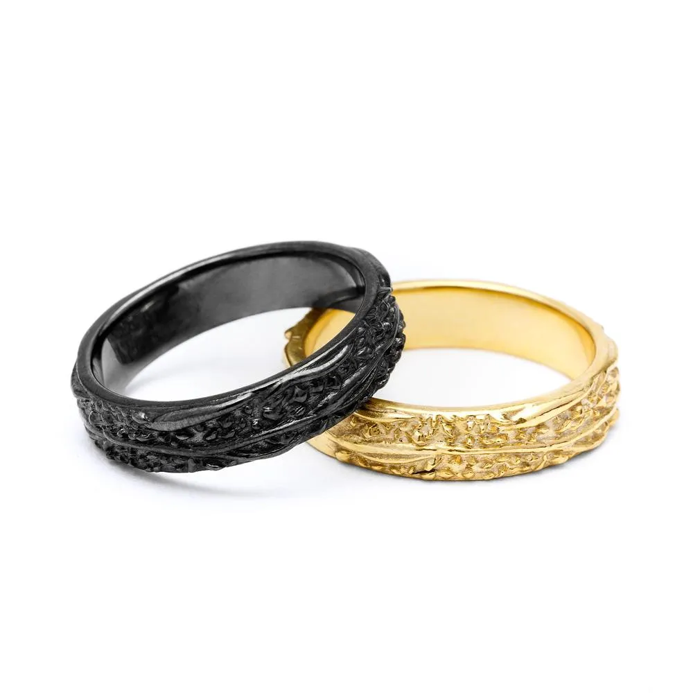 WIDE MATRIX BAND | 14K GOLD