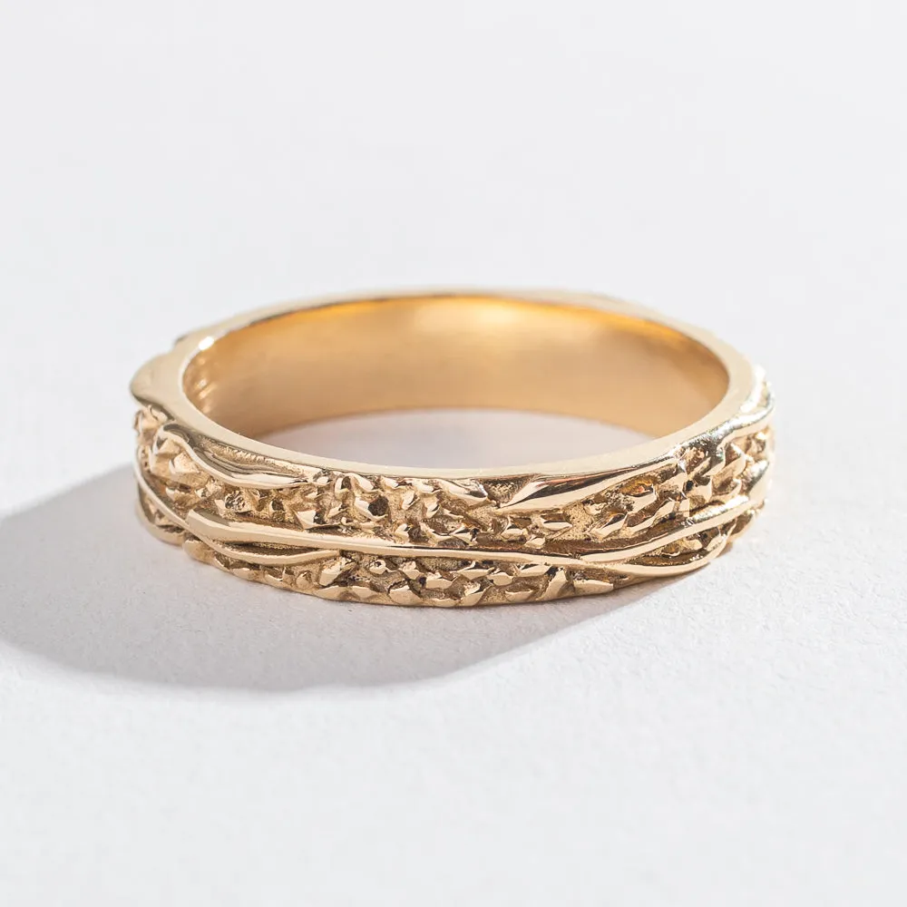 WIDE MATRIX BAND | 14K GOLD
