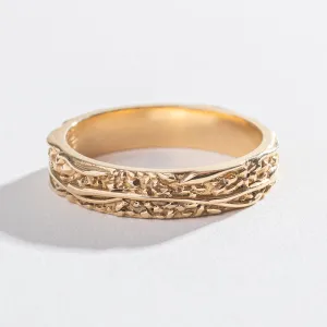 WIDE MATRIX BAND | 14K GOLD