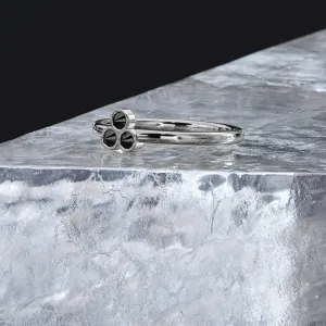 Wild's Triplet Inverted  Natural Black Diamond Ring