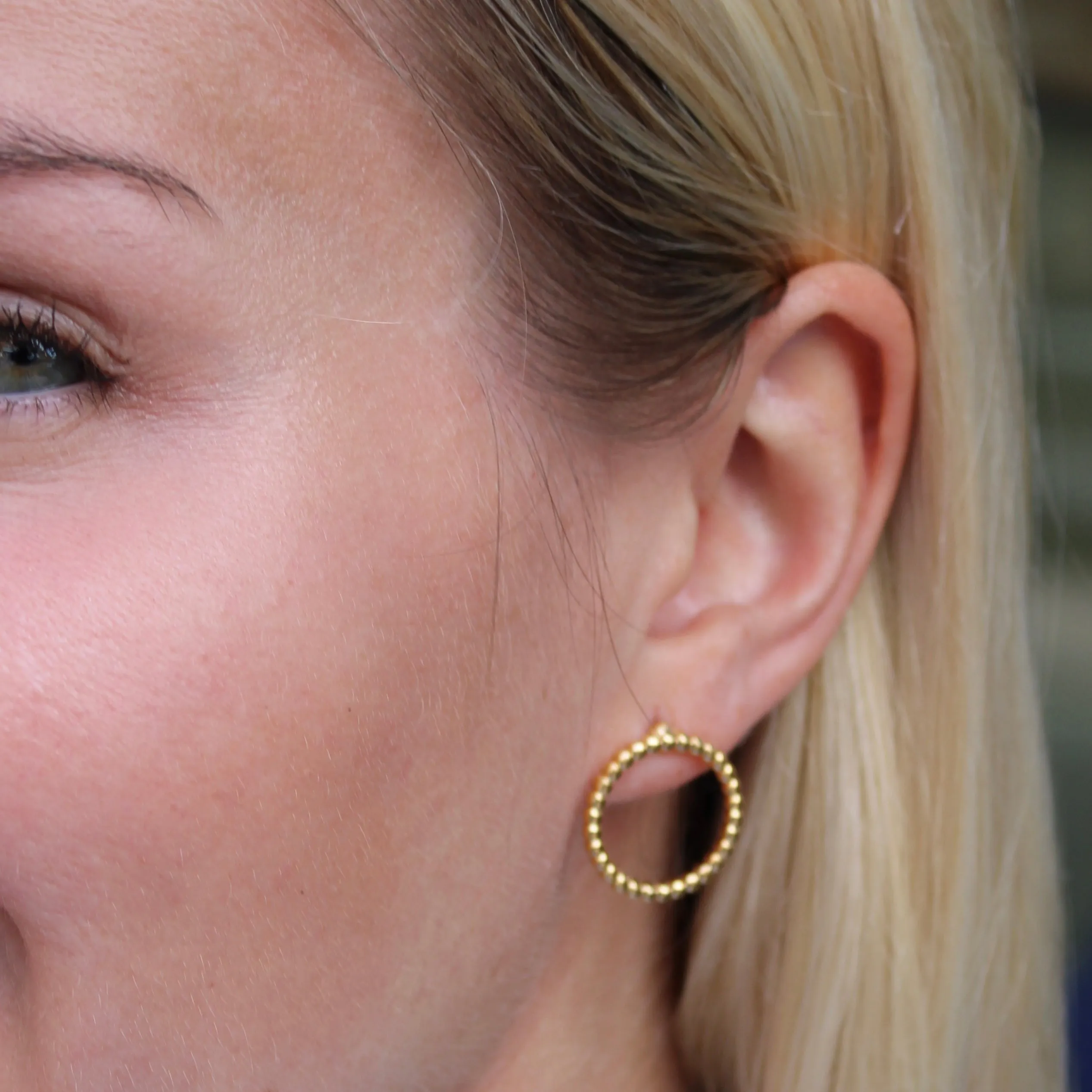 Willow Stud Earrings, Gold