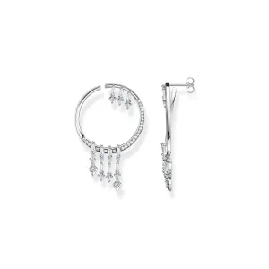 Winter Hoop Earrings Silver