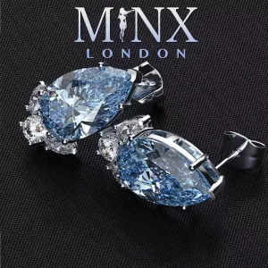 Womens Ear Studs | Pear Shape Earrings | Teardrop Earrings | Blue Diamond Earrings | Teardrop Earrings | Womens Earrings | Stud Earrings