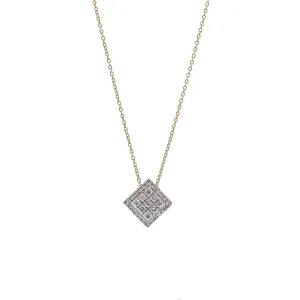 Women's Pave Diamond Pendant Necklace in 14k Yellow Gold