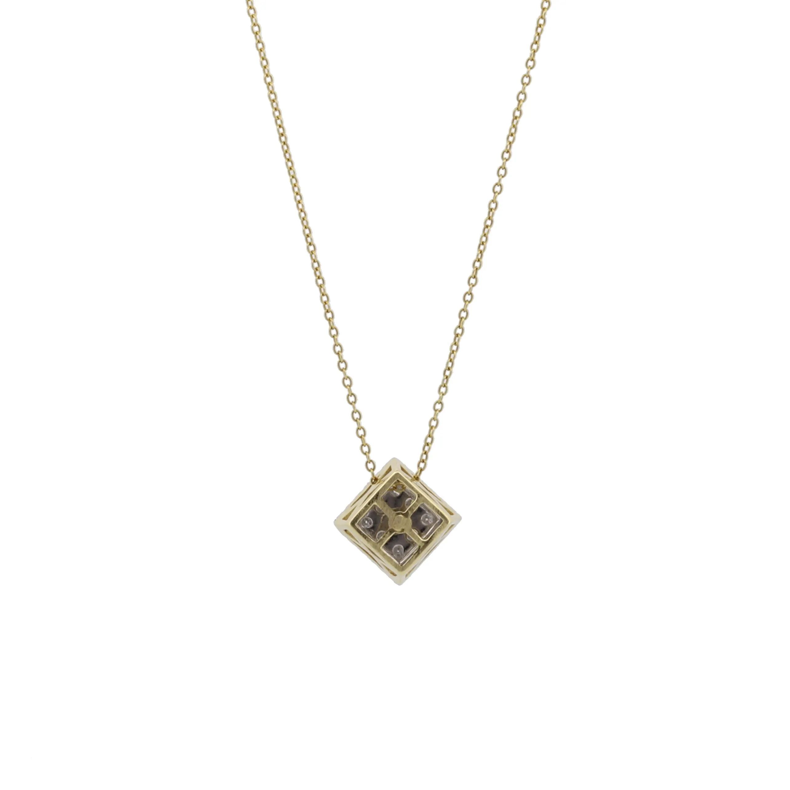 Women's Pave Diamond Pendant Necklace in 14k Yellow Gold