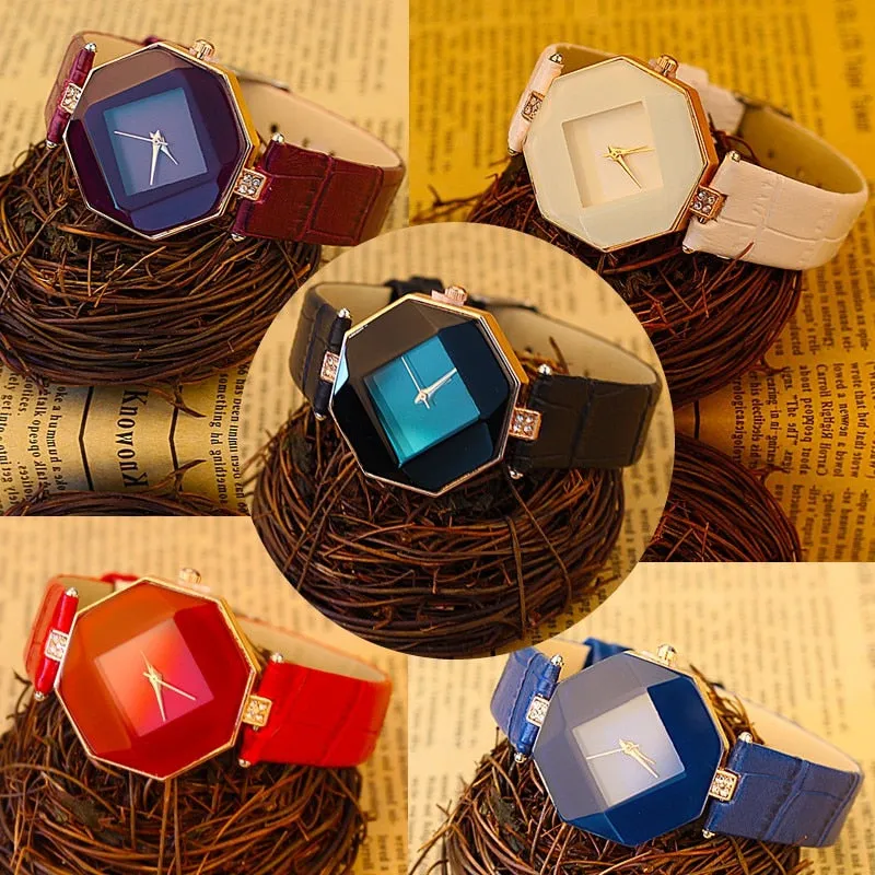 Women's Quartz Watch with Leather Band