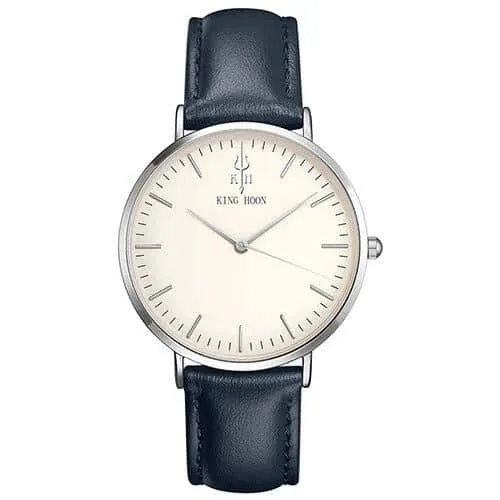 Women's Round Leather Wrist Watches