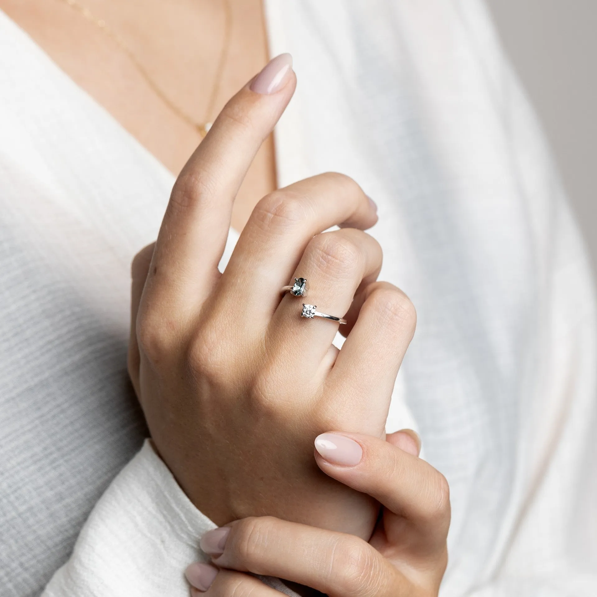 Women's sapphire and diamond ring