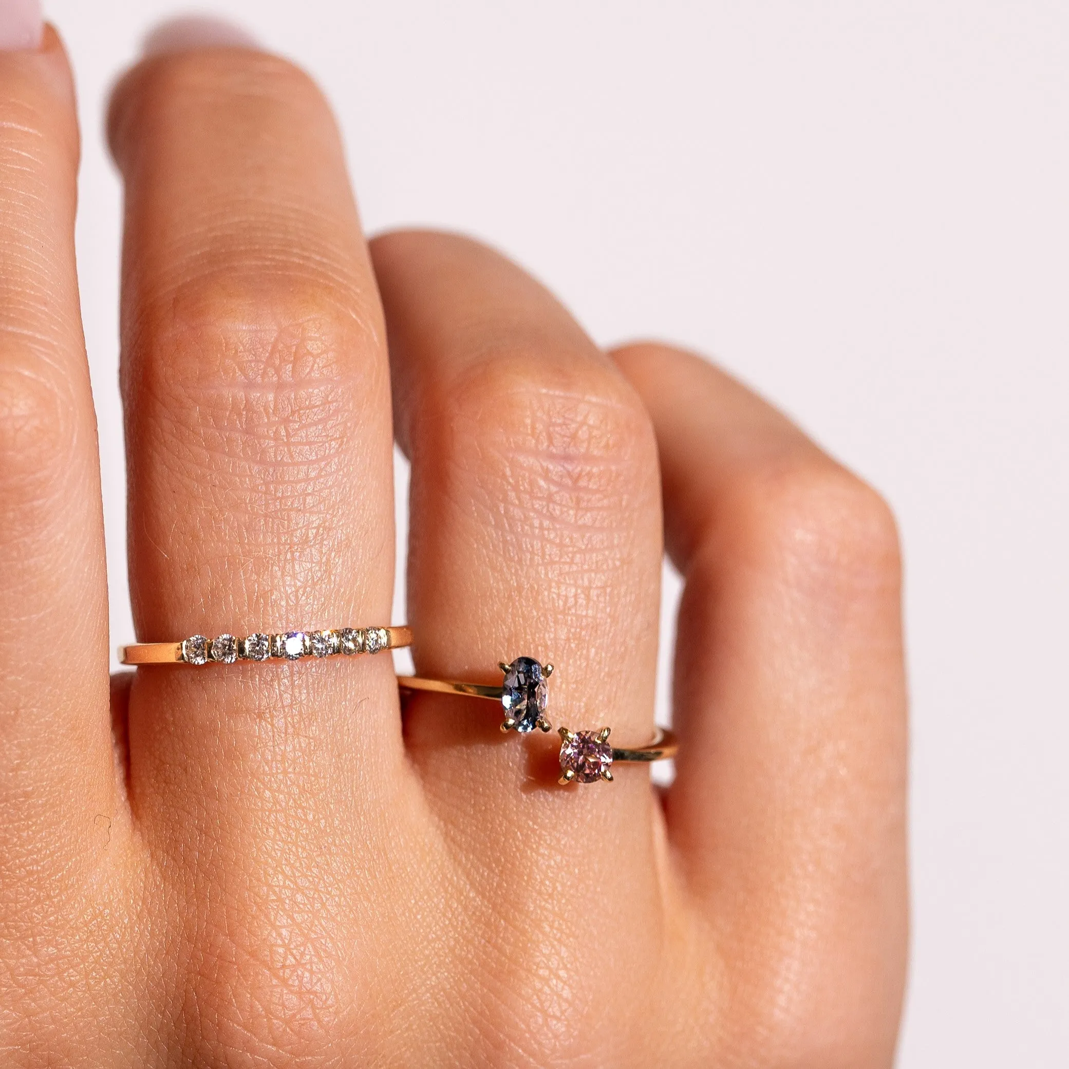 Women's sapphire and diamond ring