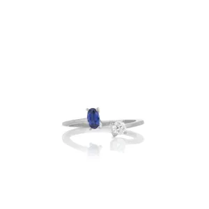 Women's sapphire and diamond ring