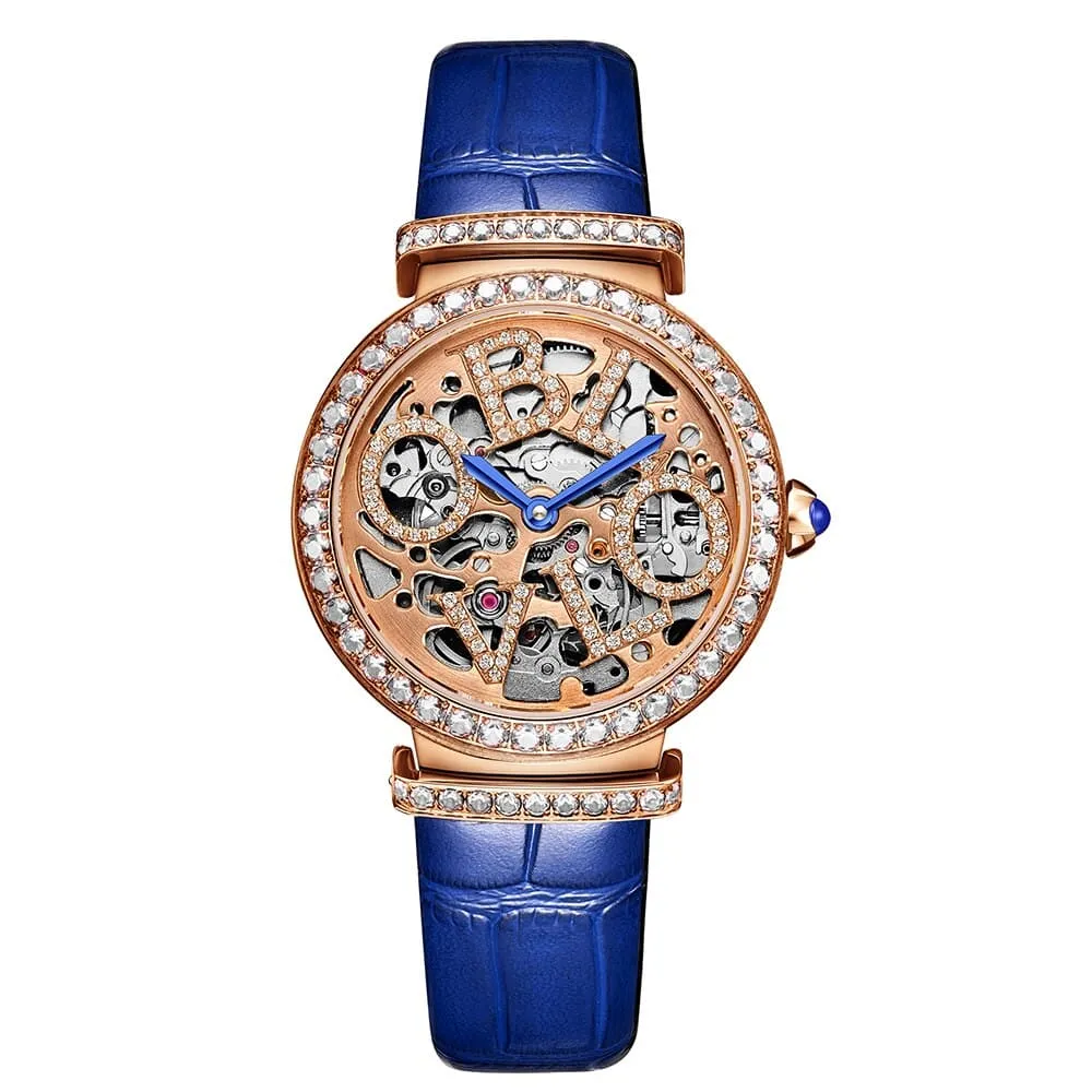 Women's Steel Skeleton Automatic Watches