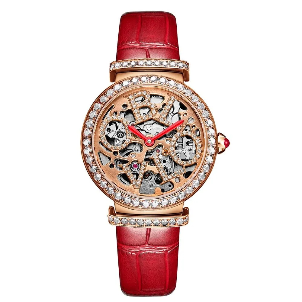 Women's Steel Skeleton Automatic Watches