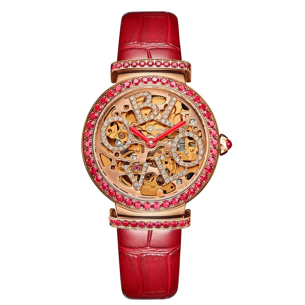 Women's Steel Skeleton Automatic Watches