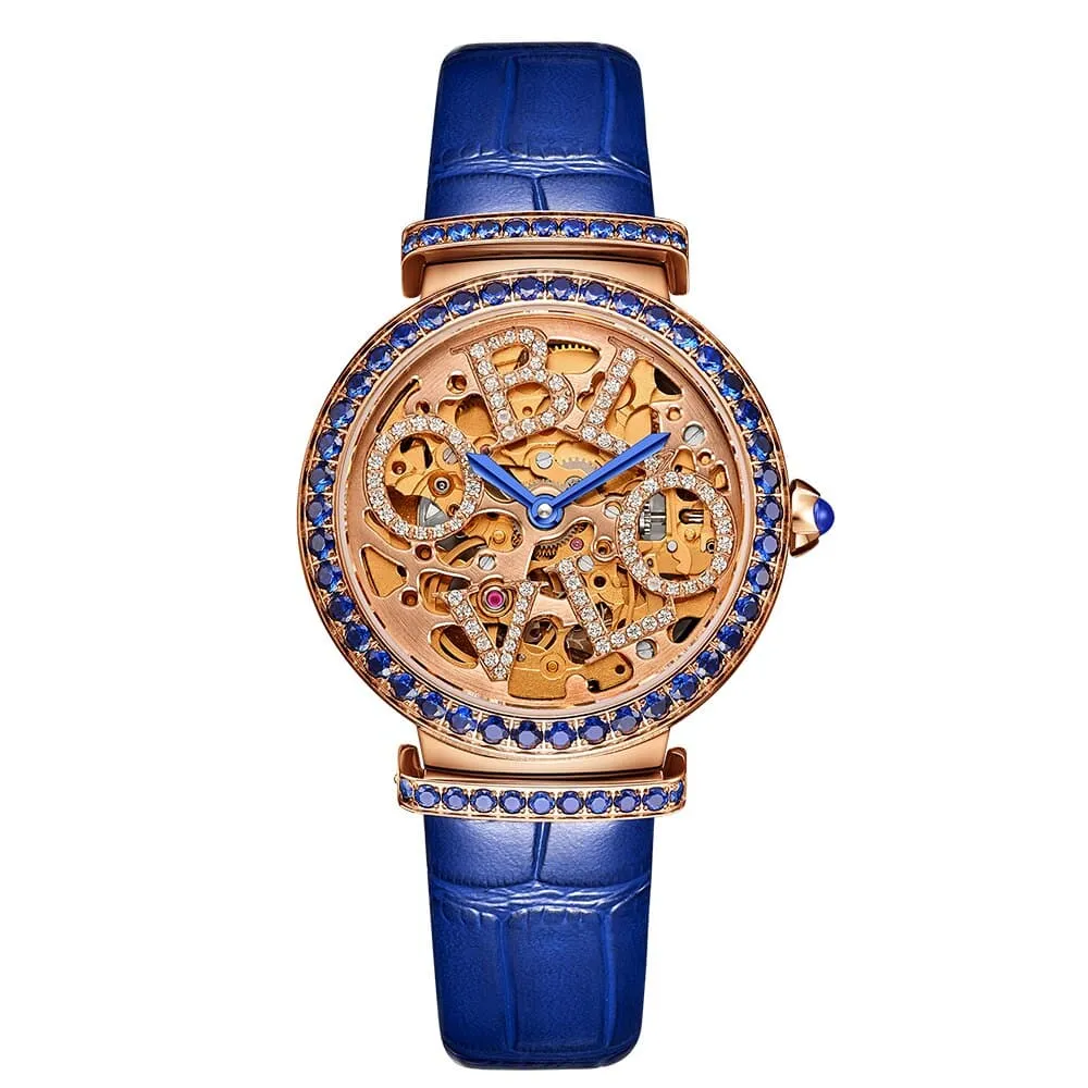 Women's Steel Skeleton Automatic Watches