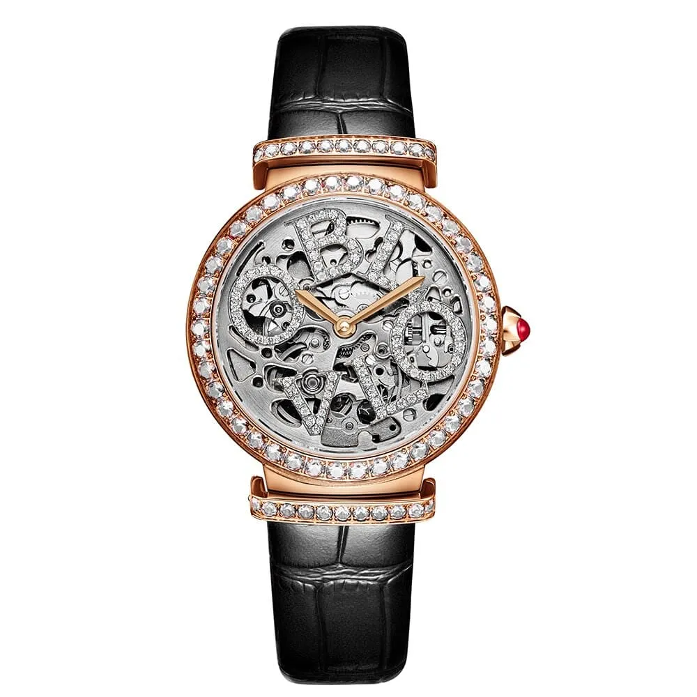 Women's Steel Skeleton Automatic Watches