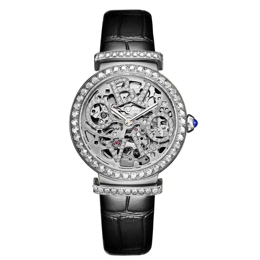 Women's Steel Skeleton Automatic Watches
