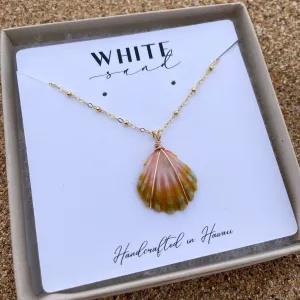 Wrapped Sunrise Shell Necklaces
