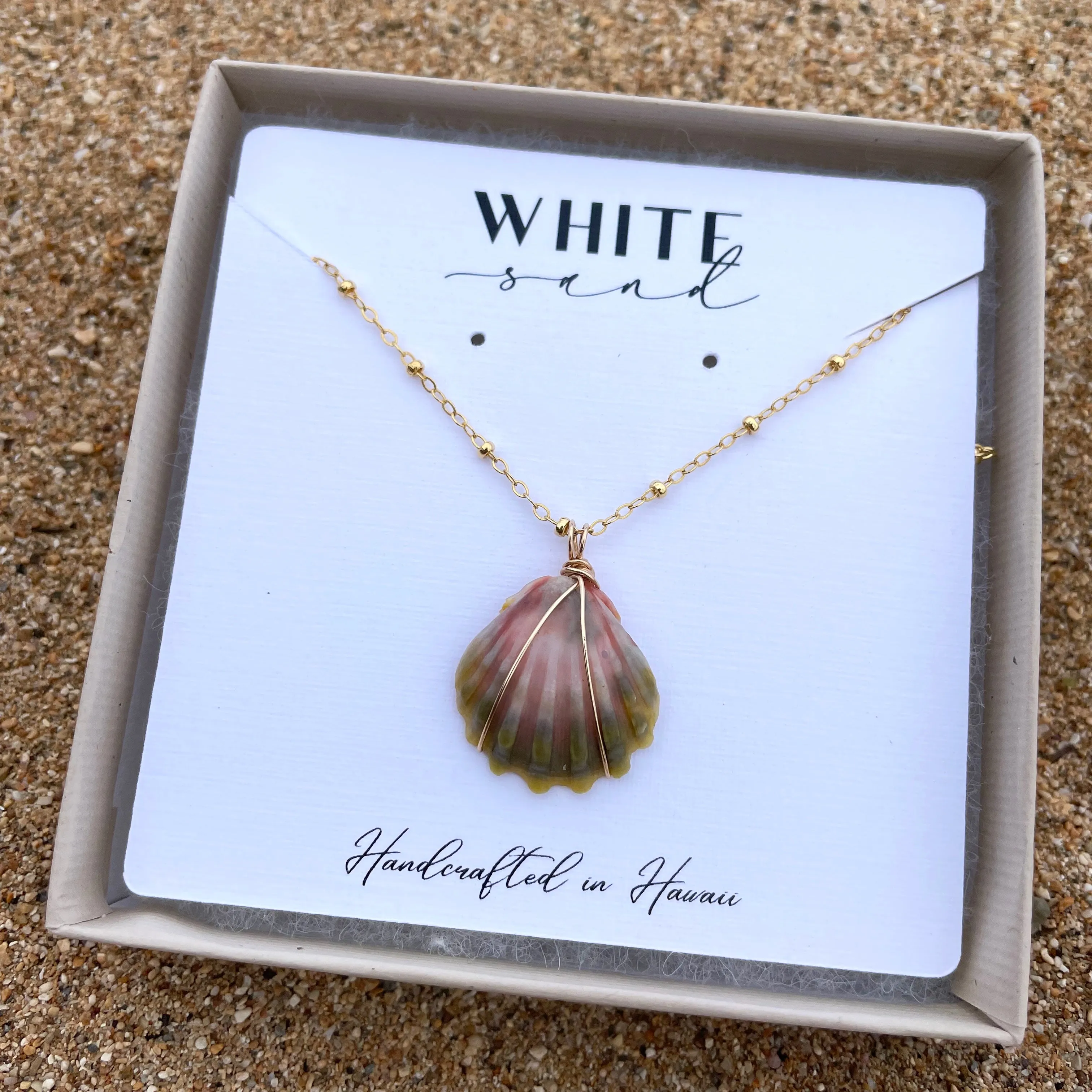 Wrapped Sunrise Shell Necklaces