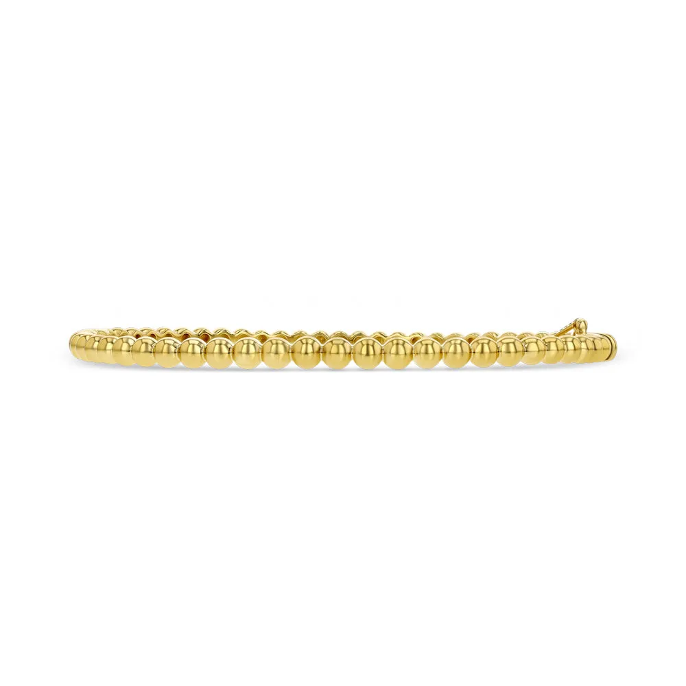 Yellow Gold Bead Bangle
