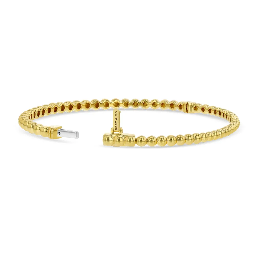 Yellow Gold Bead Bangle
