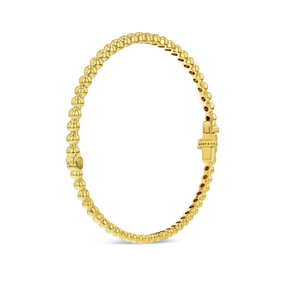 Yellow Gold Bead Bangle
