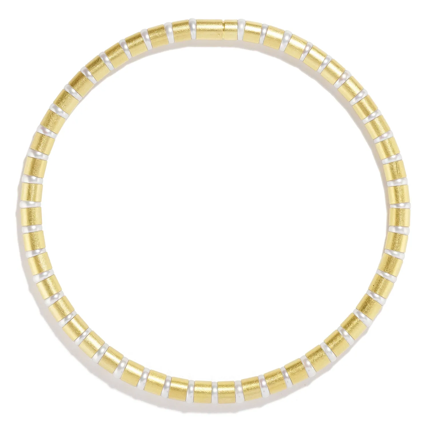 Yellow Gold Collier~8mm Pearl