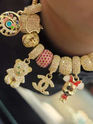 Yellow Gold Custom Charm Bracelet