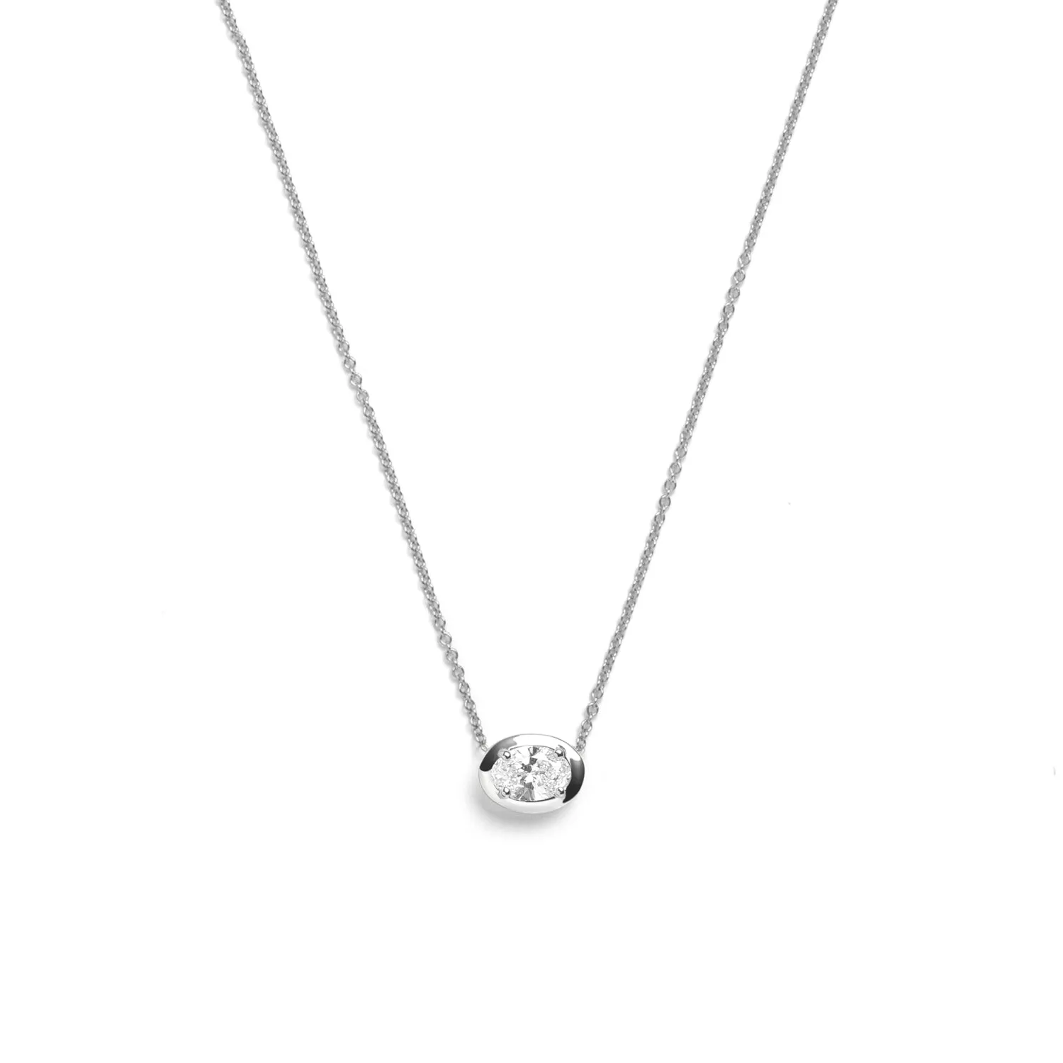 Zadie Oval Diamond Necklace