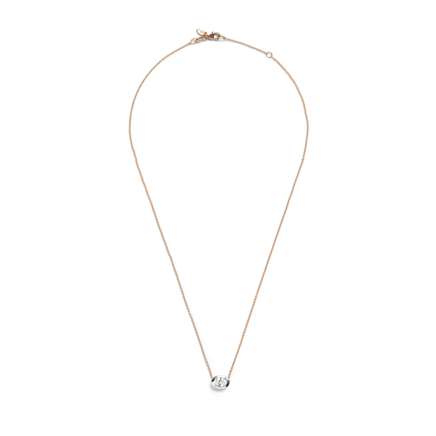 Zadie Oval Diamond Necklace