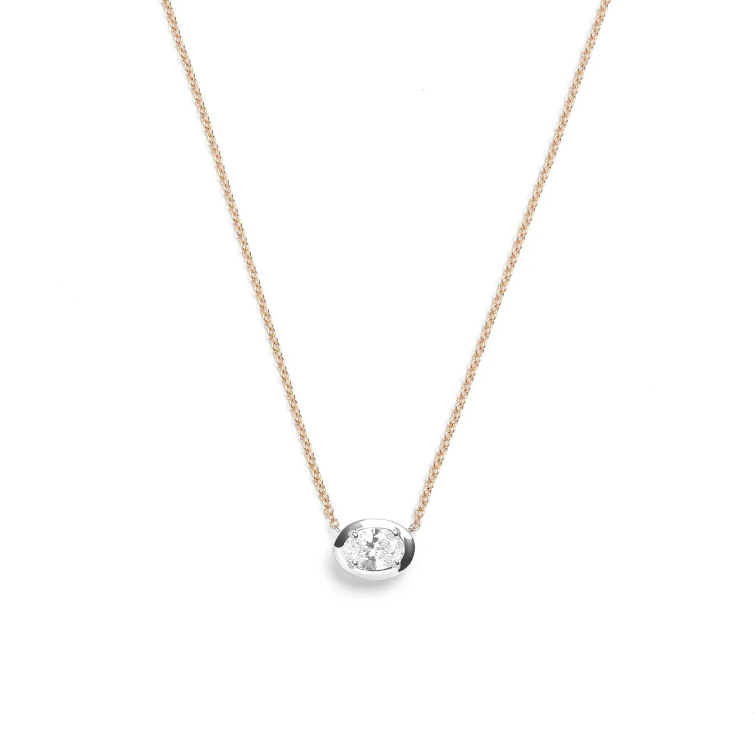 Zadie Oval Diamond Necklace