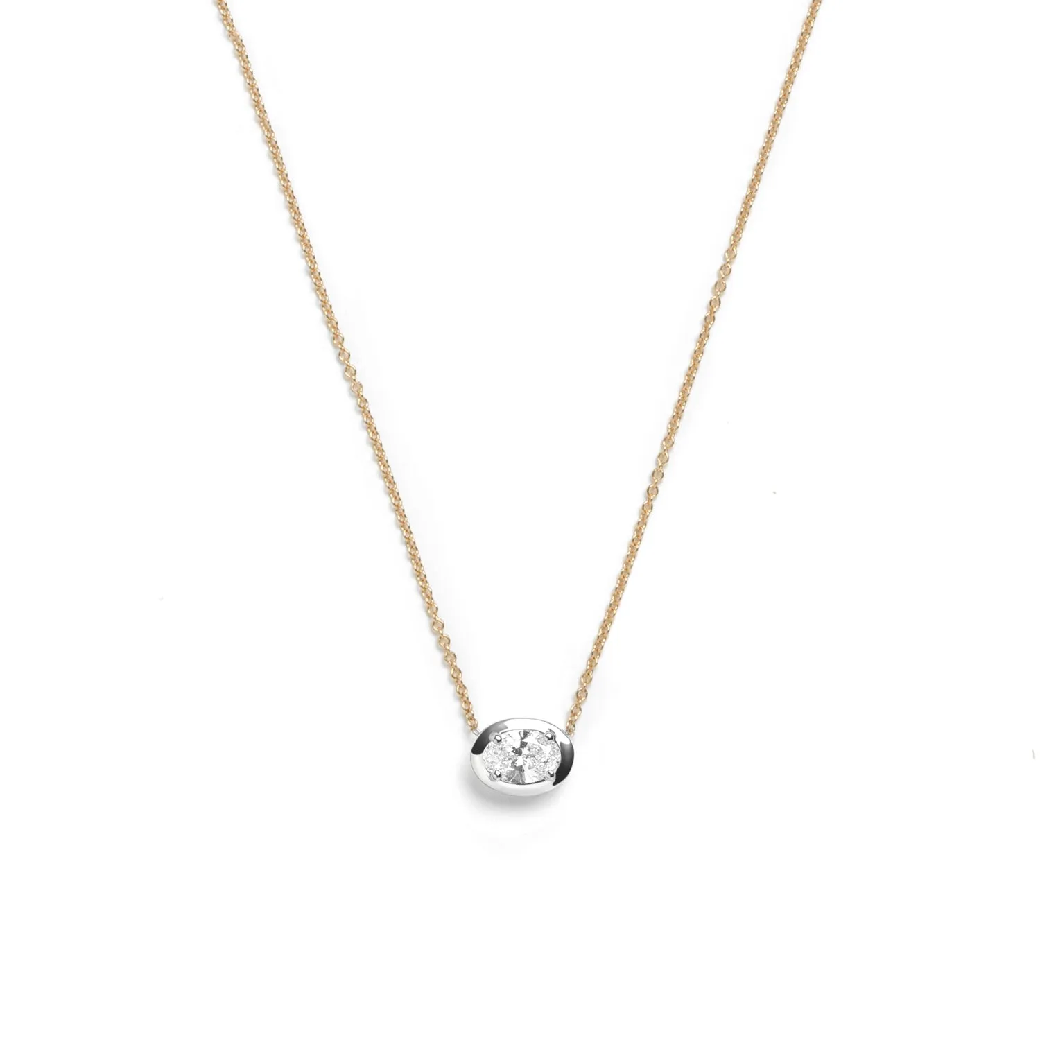 Zadie Oval Diamond Necklace