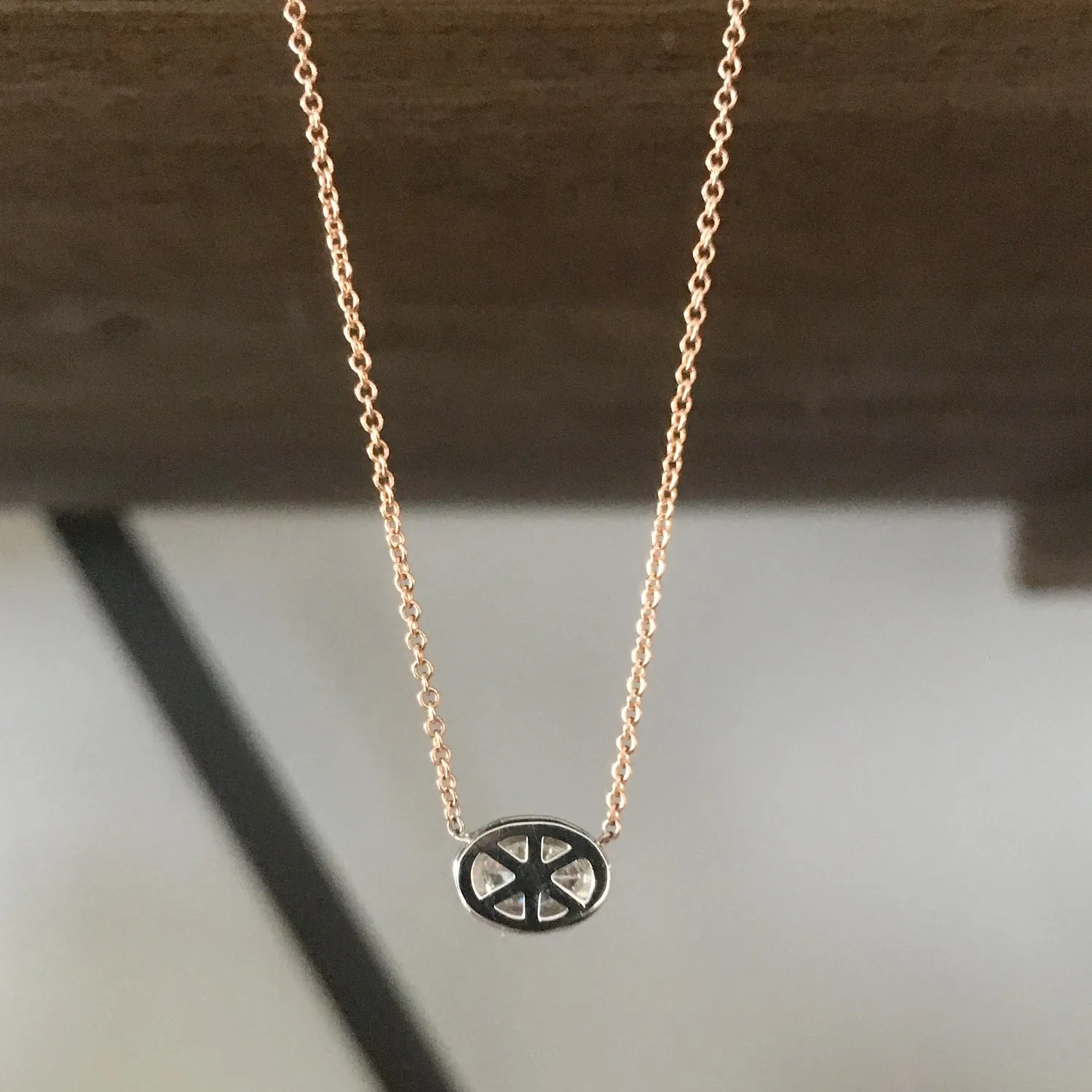 Zadie Oval Diamond Necklace