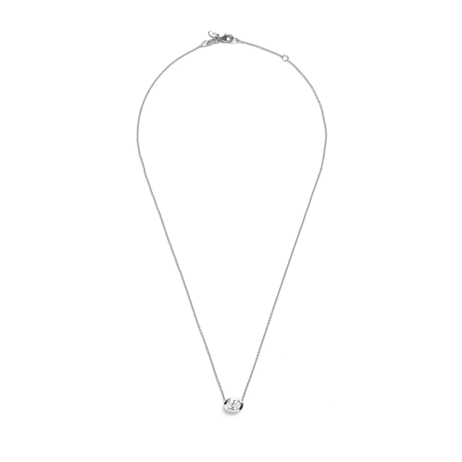 Zadie Oval Diamond Necklace