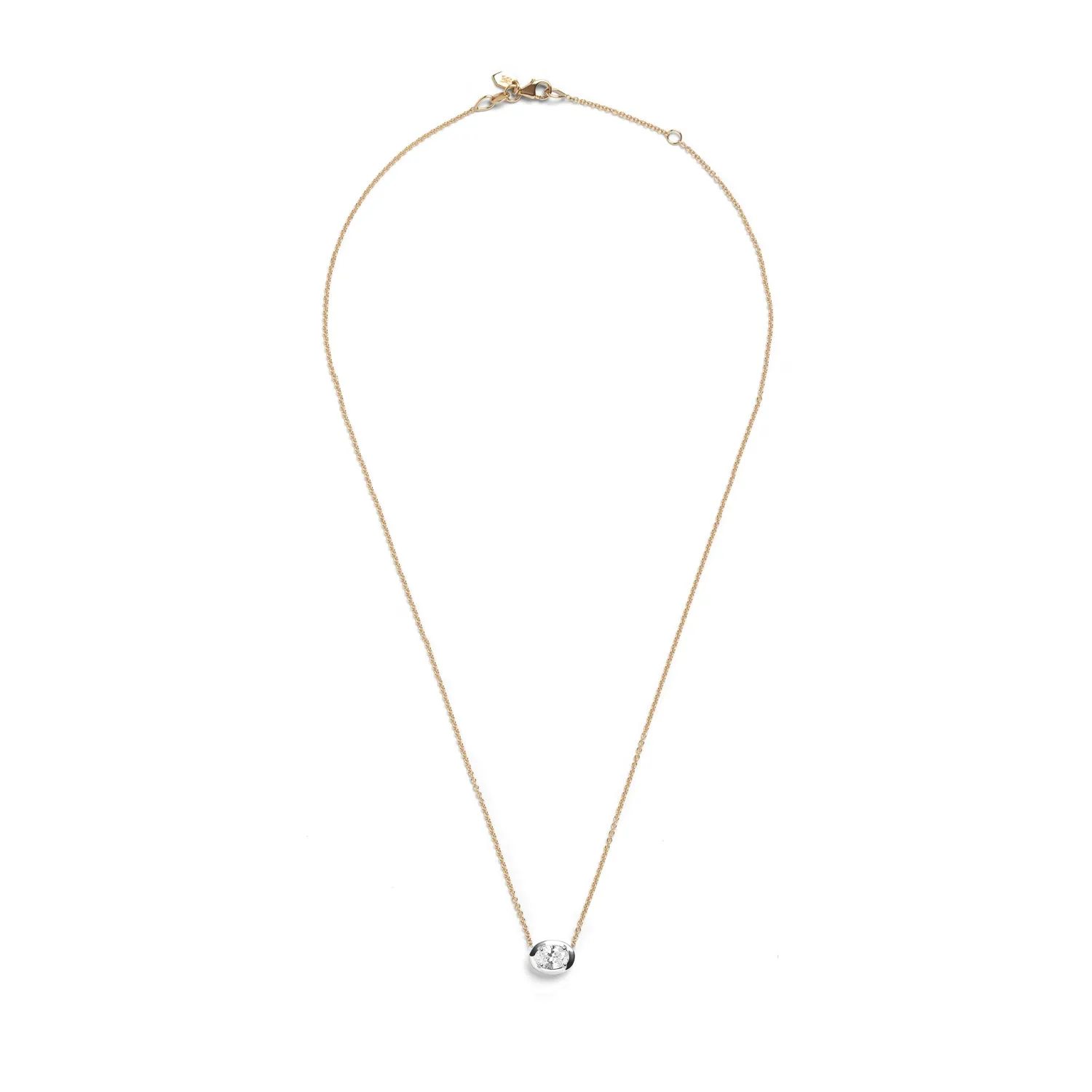 Zadie Oval Diamond Necklace