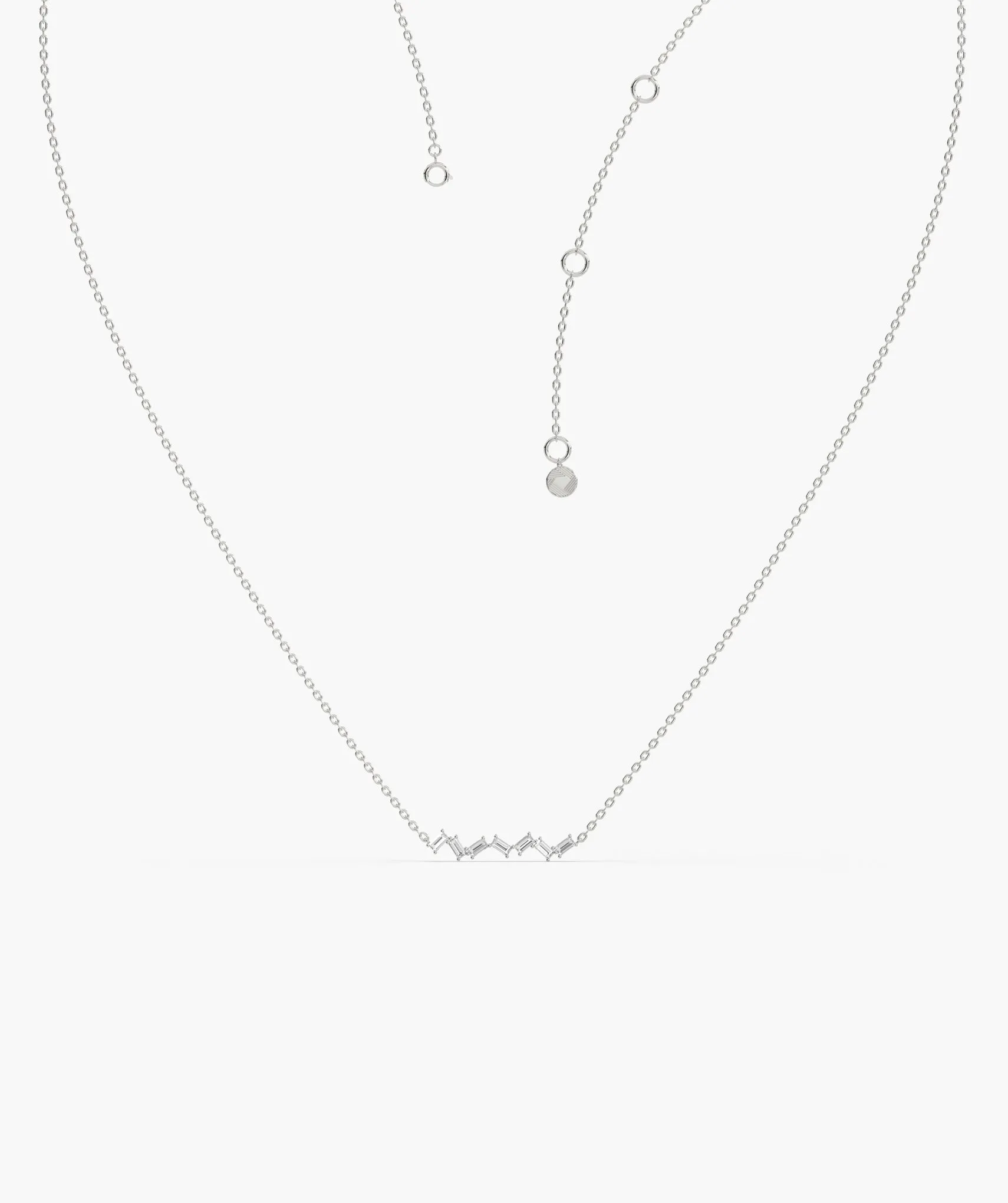 Zig Zag Shine Diamond Necklace