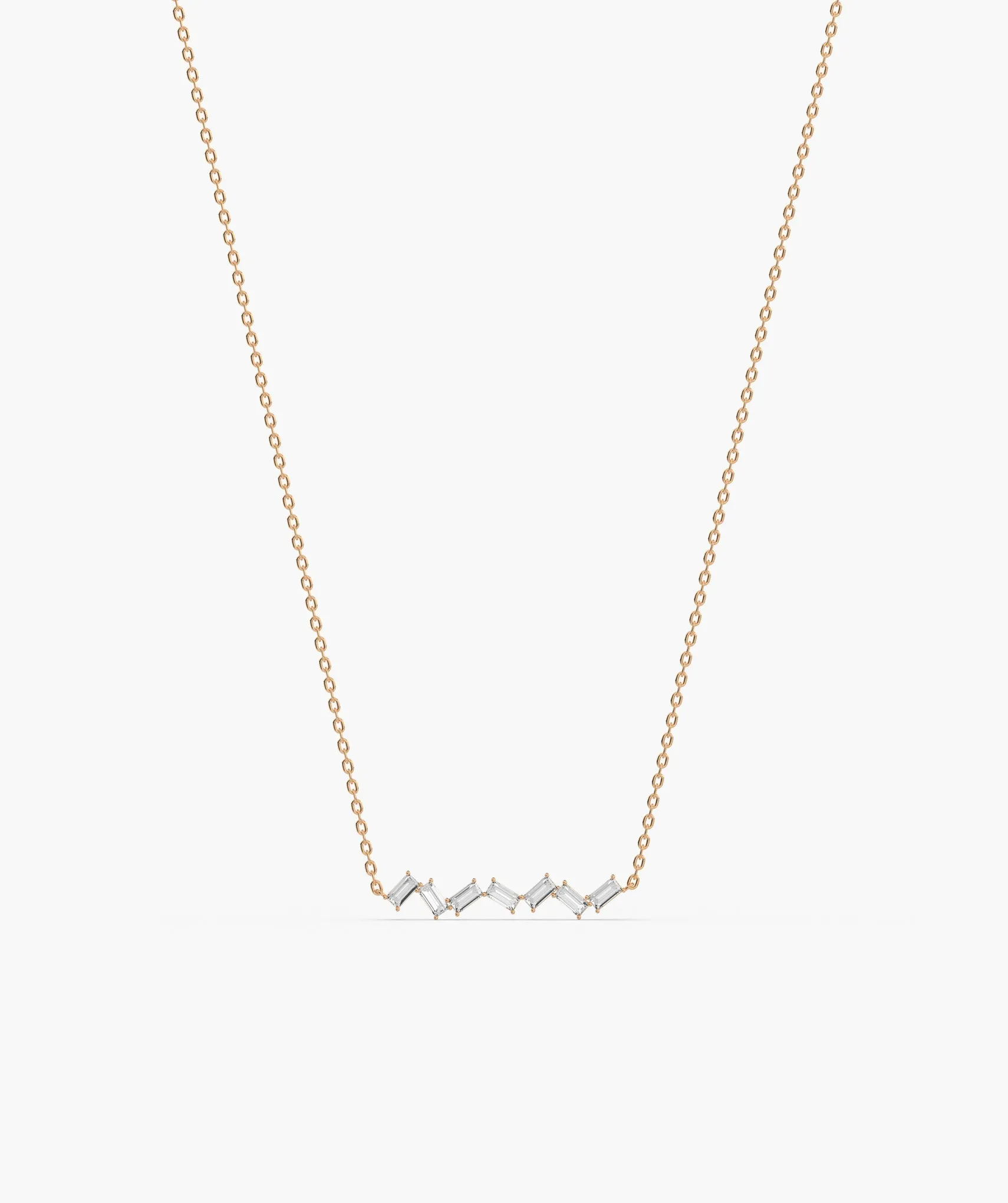 Zig Zag Shine Diamond Necklace
