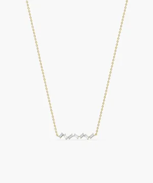 Zig Zag Shine Diamond Necklace