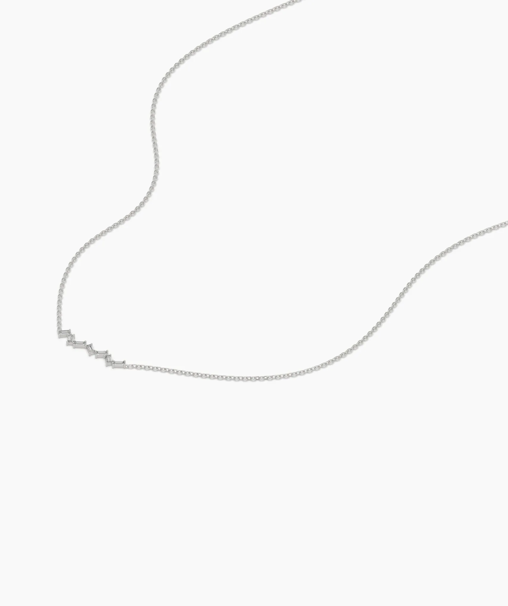 Zig Zag Shine Diamond Necklace
