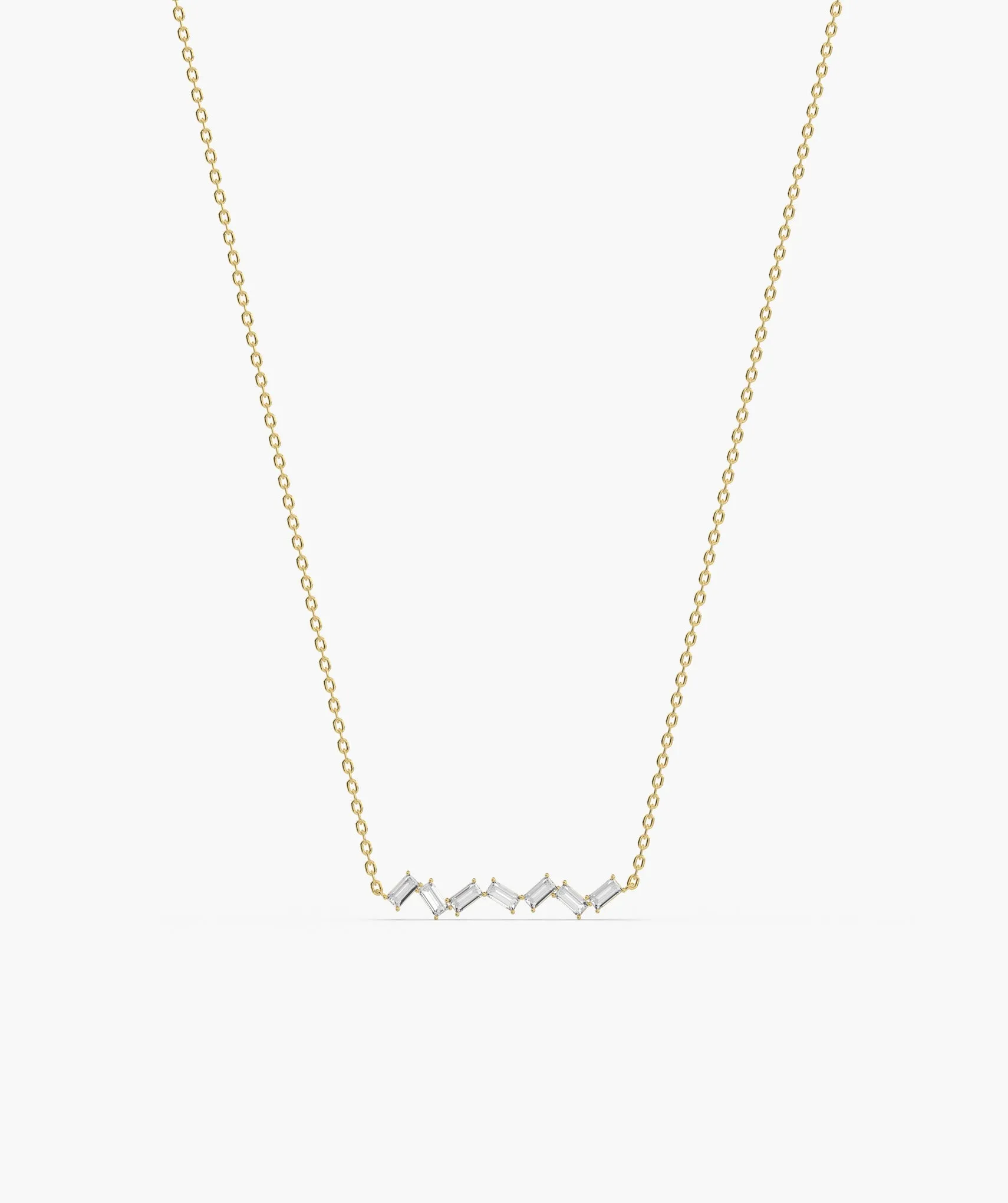 Zig Zag Shine Diamond Necklace