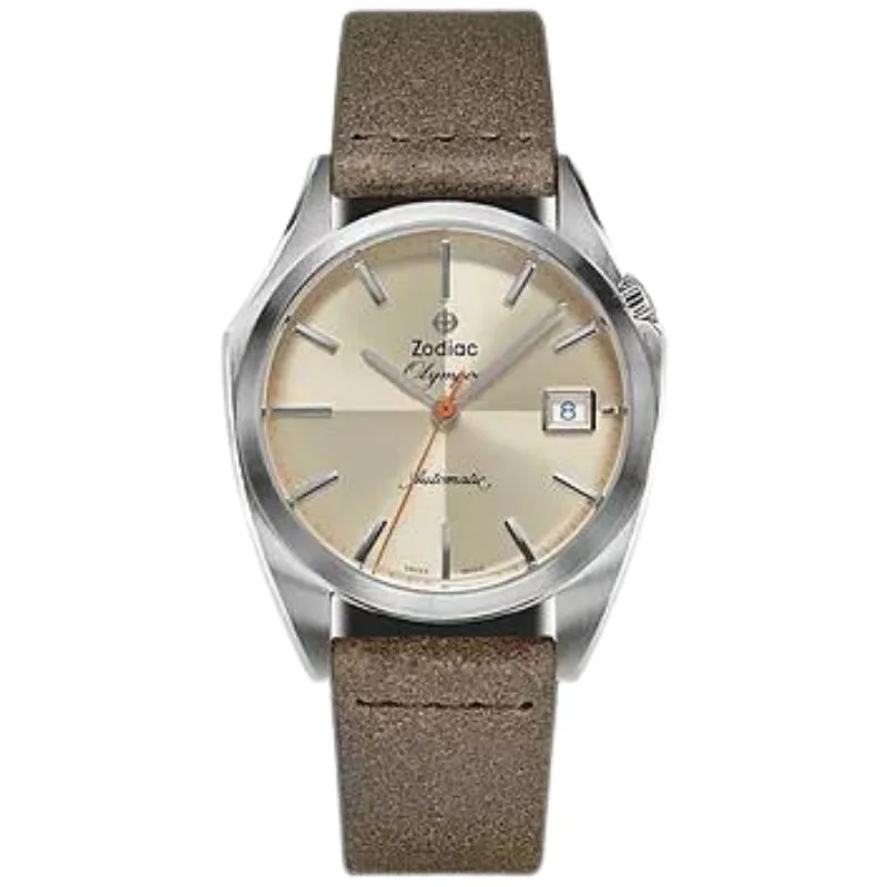Zodiac Olympos Automatic Leather Dress Watch - ZO9702