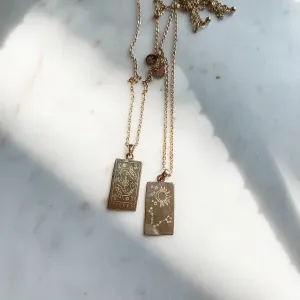 Zodiac Sign Pendant Dainty Necklace