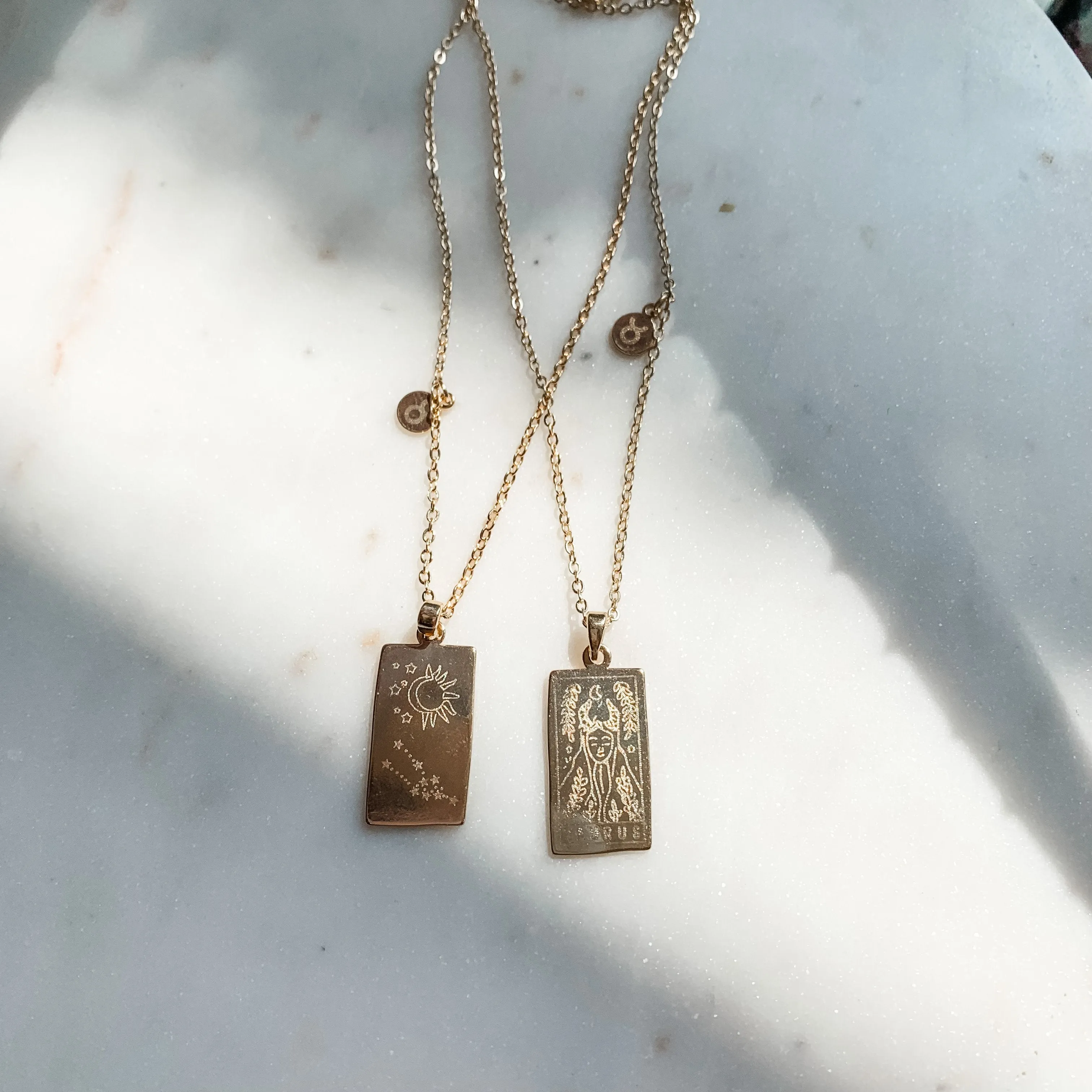 Zodiac Sign Pendant Dainty Necklace